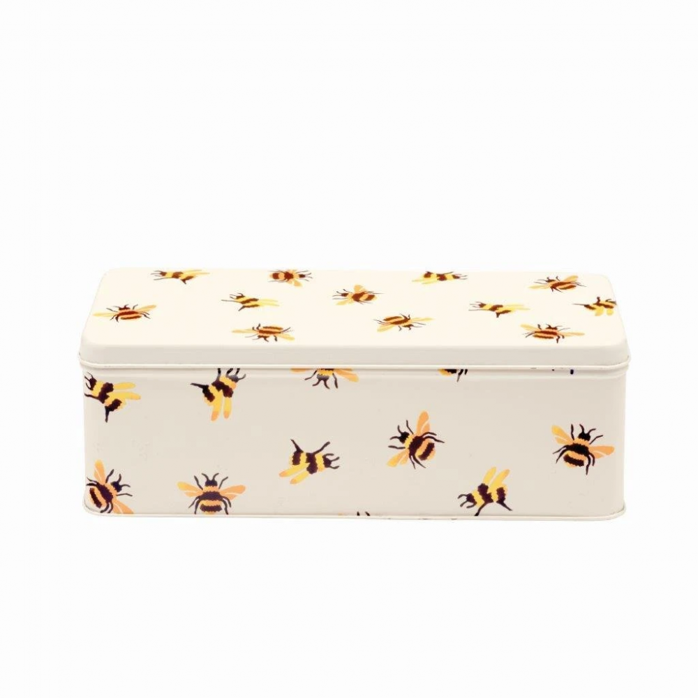 Bumblebee Print Long Deep Storage Tin By Emma Bridgewater